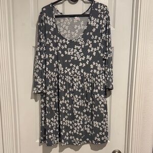Floral Gray Dress